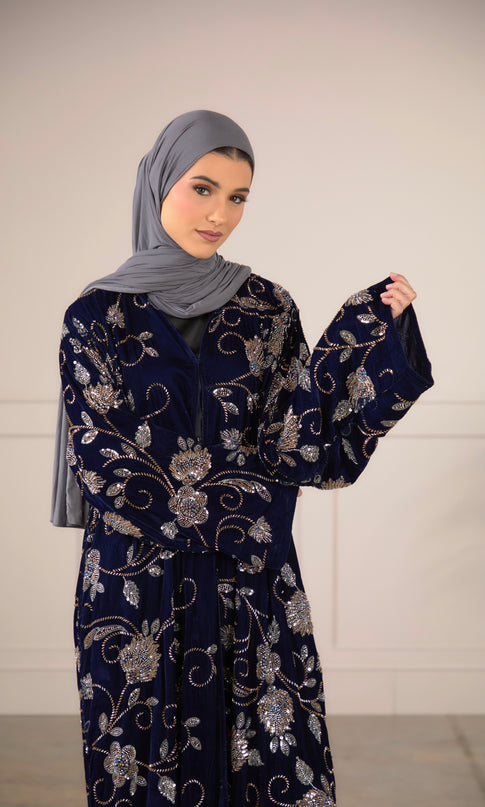 Velvet Rimas Abaya