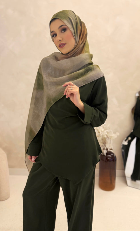 Nidha Co-ord Set - Khaki