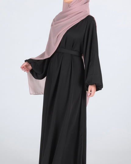 Black Flare Closed Abaya