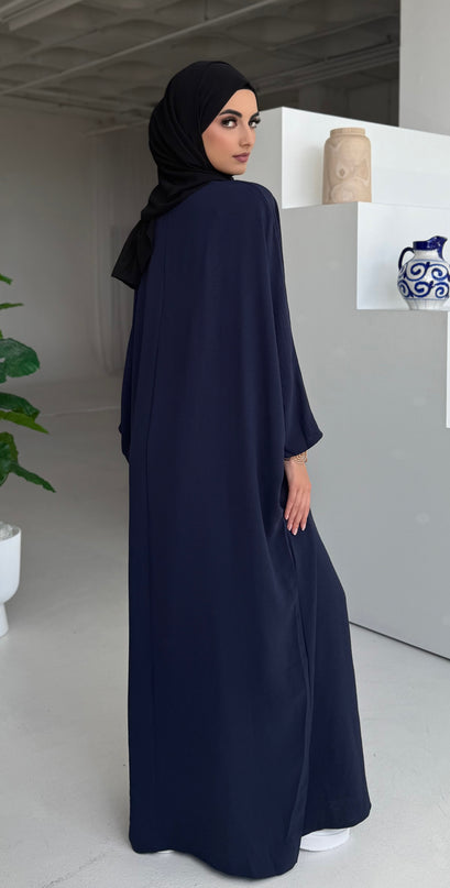 Basic Batwing Abaya - Navy