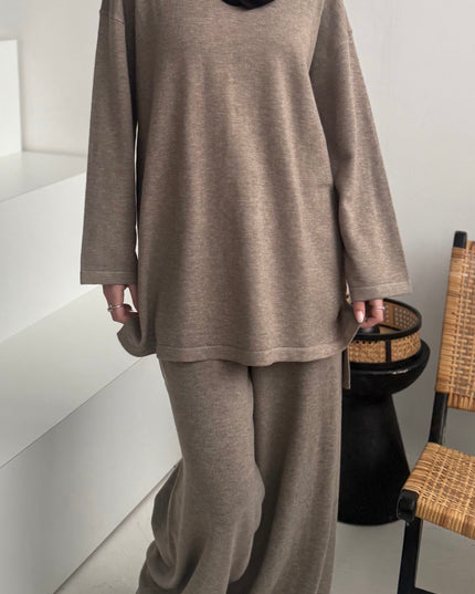 Casual Co-ord Set - Taupe