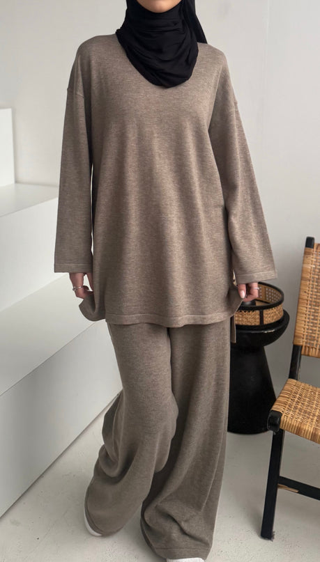 Casual Co-ord Set - Taupe