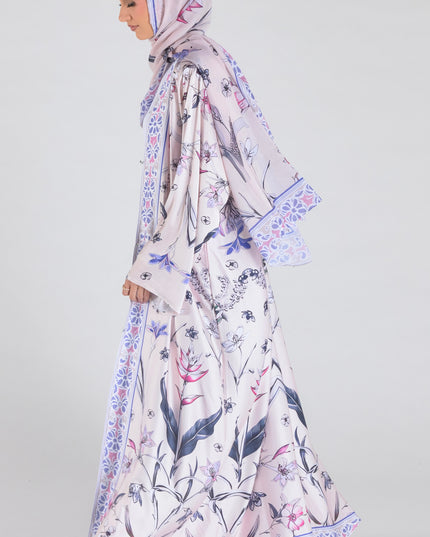 Azure Bloom Abaya - Off White