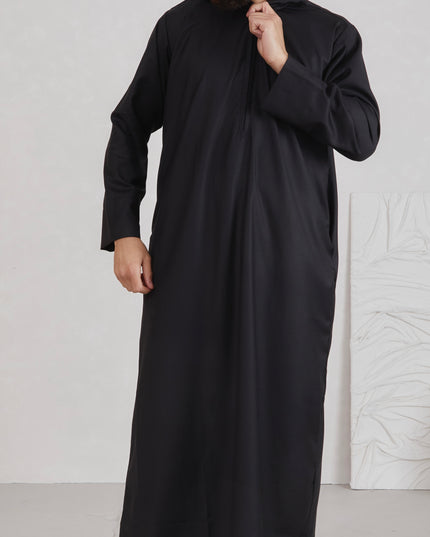 Men's Hooded Thobe - Black