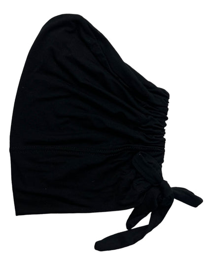 Tie-Back Hijab Under Cap - Black