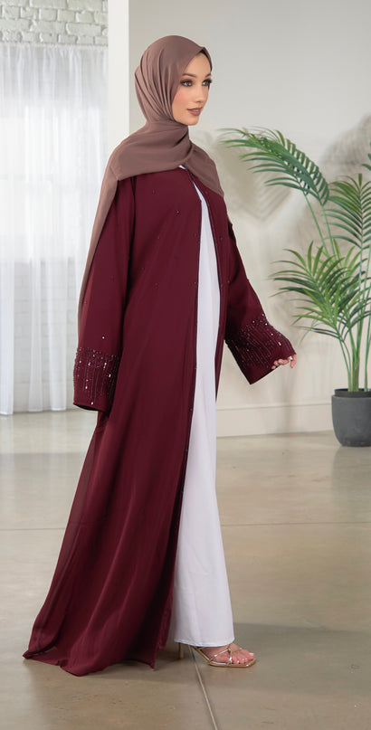 Lilly Abaya - Burgundy