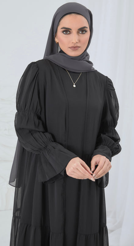 TWO PIECE CHIFFON ABAYA SET