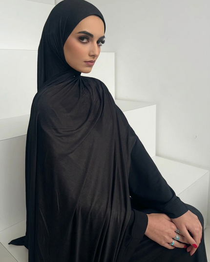 Maxi Jersey Hijab - Black