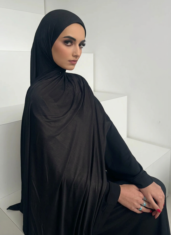 Maxi Jersey Hijab - Black