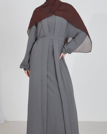 Yazrin 3 Piece Abaya set - Grey