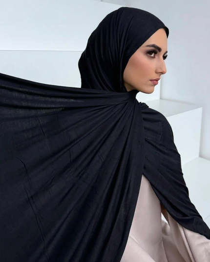 Maxi Jersey Hijab - Black