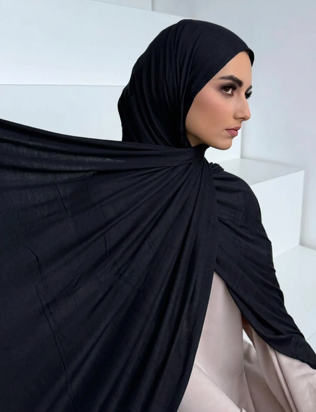 Maxi Jersey Hijab - Black