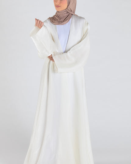 Organza Luxe Abaya - Ivory
