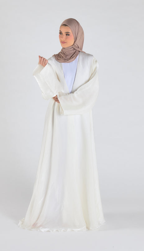 Organza Luxe Abaya - Ivory
