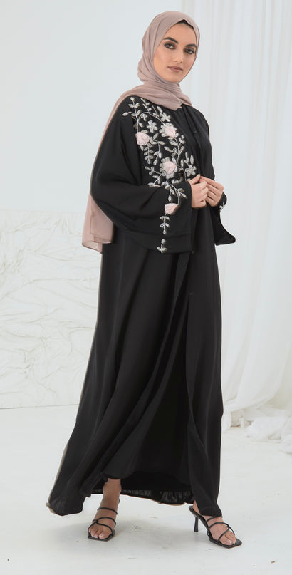 BLACK EMBELLISHED ABAYA