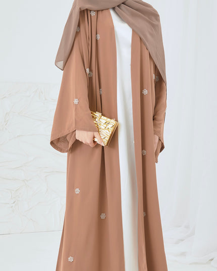 camel georgette abaya