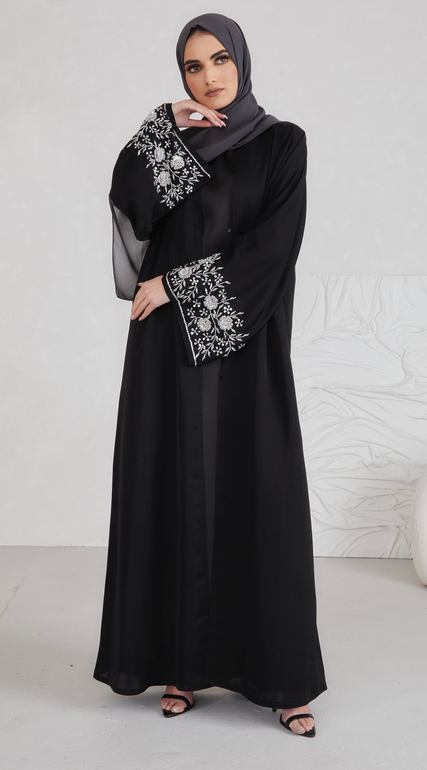 Haya Embellished Sleeve Abaya