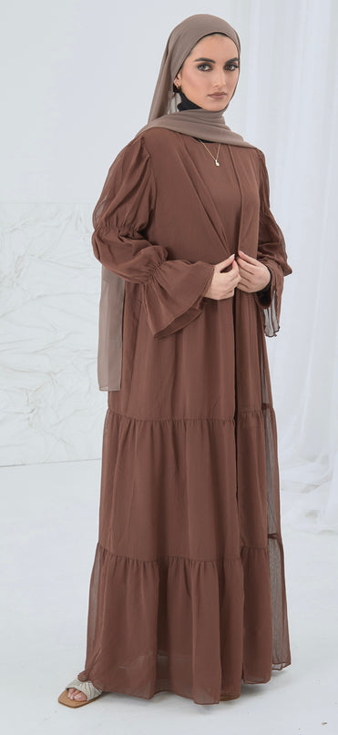 TWO PIECE CHIFFON ABAYA SET