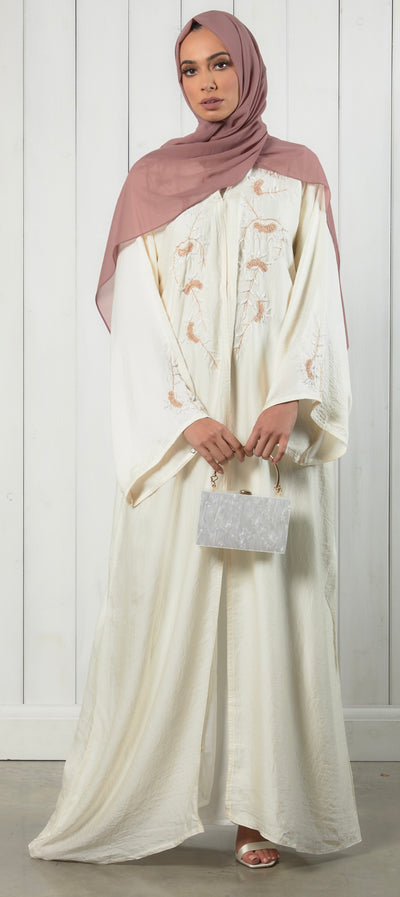 Noor Sequin Abaya - Ivory