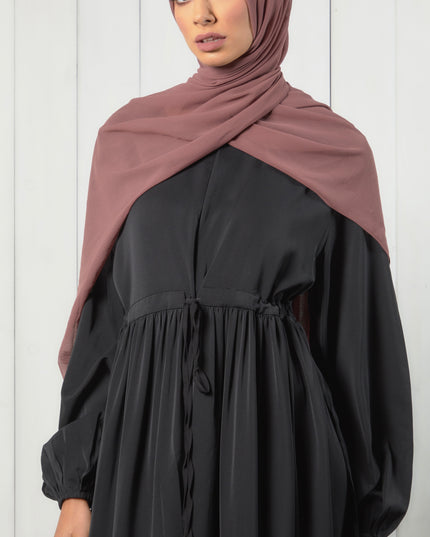 Yara Closed Abaya - Black