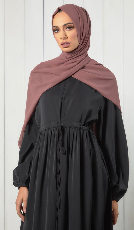 Yara Closed Abaya - Black