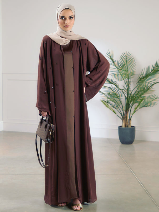 Walnut Sequin Abaya