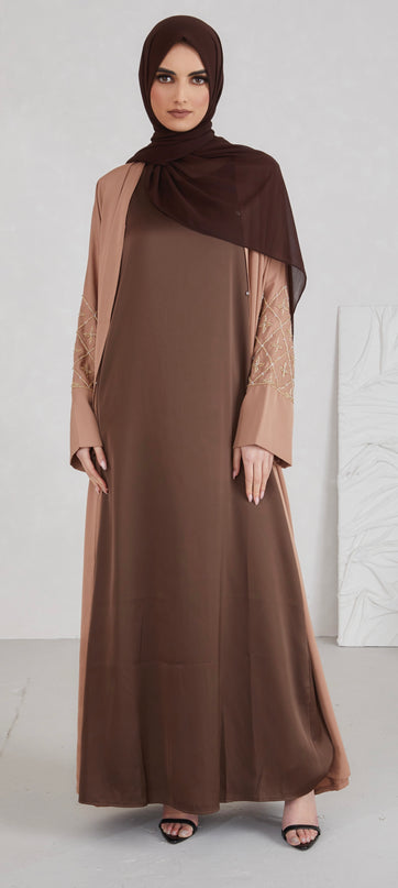 Satin Sleeveless Slip - Walnut