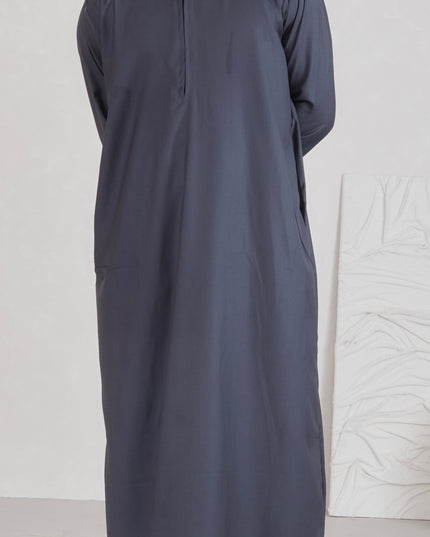 Men's Hooded Thobe - Grey