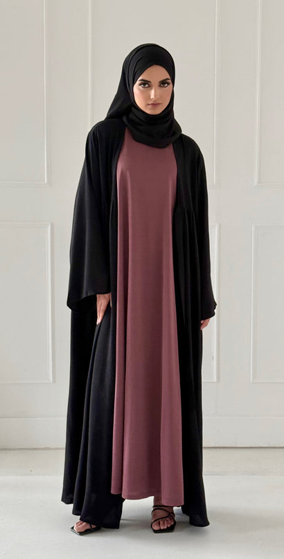 long sleeve abaya slip dress Seamless Long Sleeve Slip Dress | Modest Layer