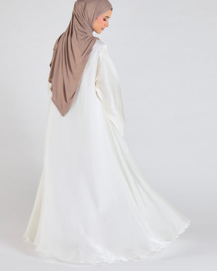 Organza Luxe Abaya - Ivory