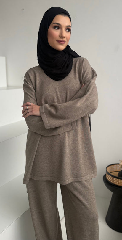 Casual Co-ord Set - Taupe