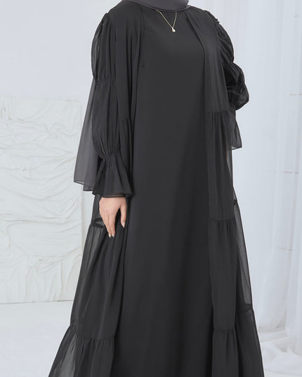 TWO PIECE CHIFFON ABAYA SET