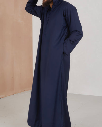 Men's Hooded Thobe - Navy