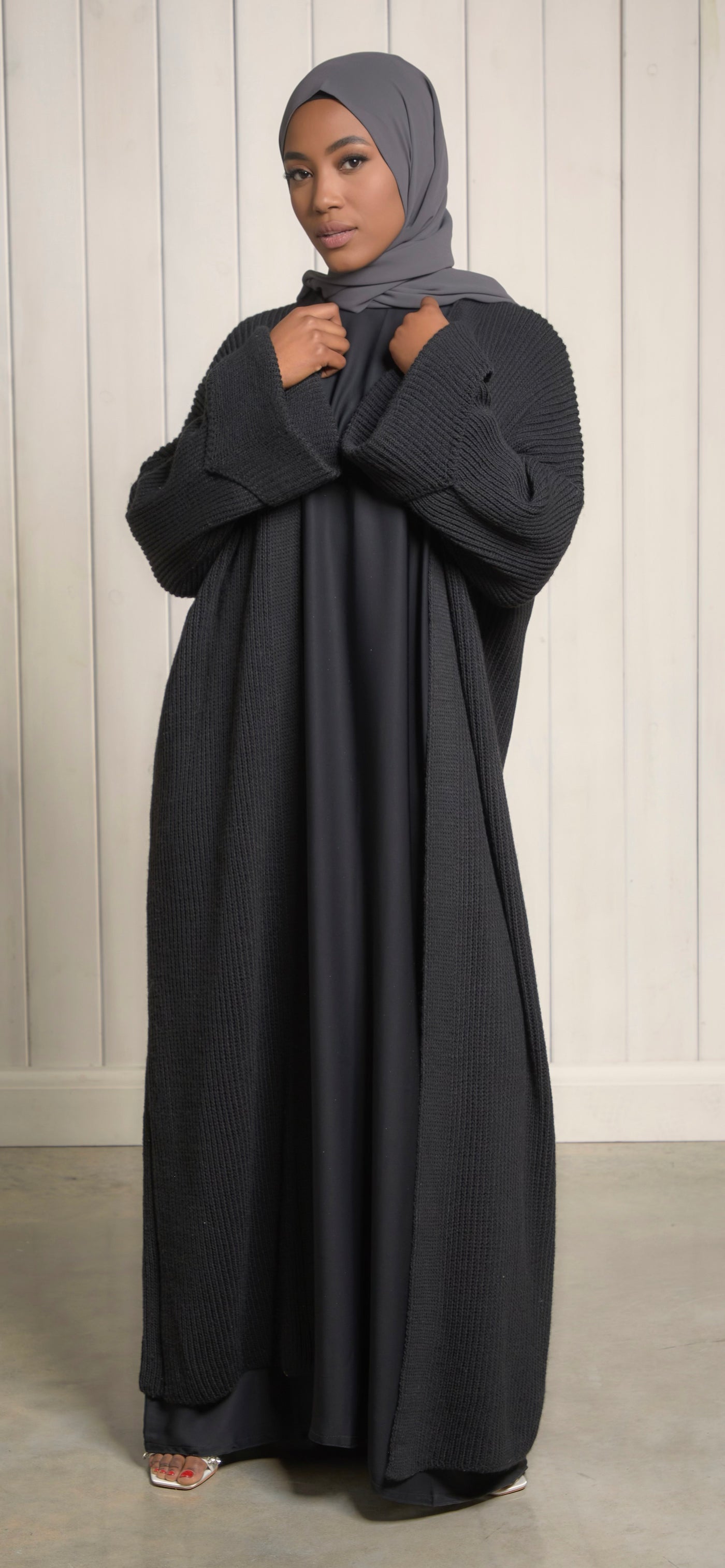 Tall Wide Sleeve Cardigan - Black