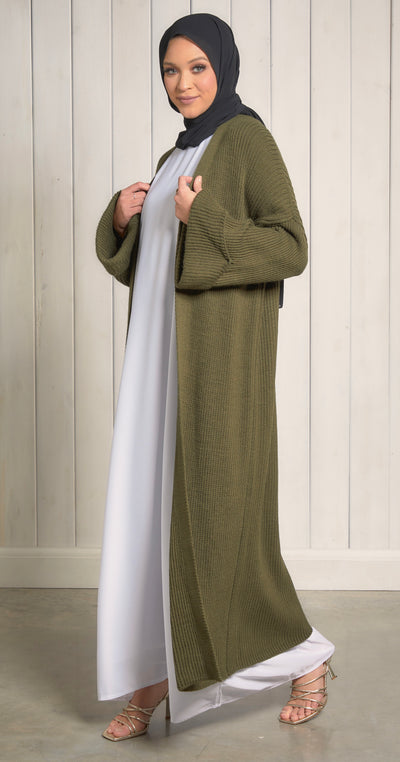 Tall Wide Sleeve Cardigan - Khaki