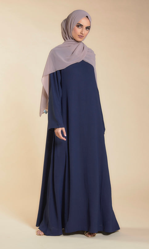 navy abaya with pockets