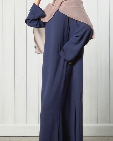 navy abaya with pockets