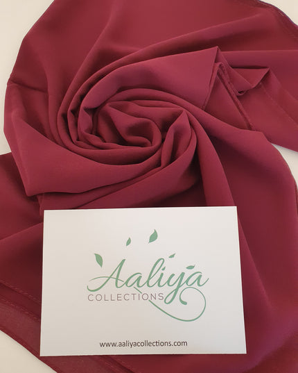 Chiffon Hijab - Maroon