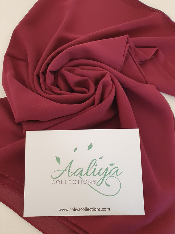 Chiffon Hijab - Maroon