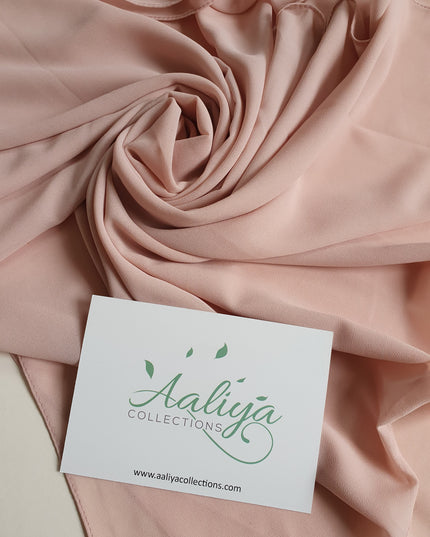Aaliya Collections Chiffon Hijab - Nude