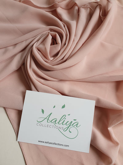Aaliya Collections Chiffon Hijab - Nude