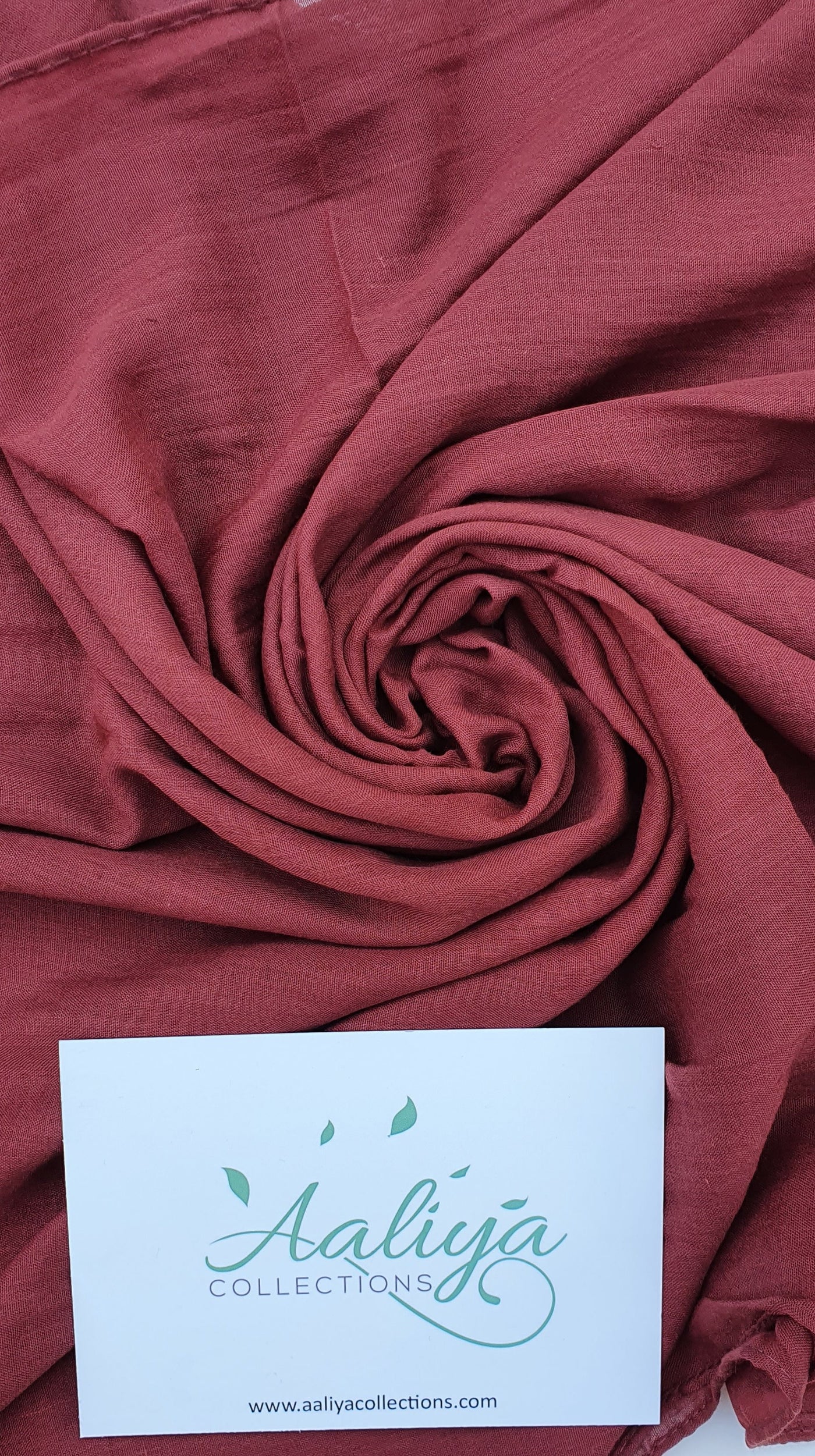 Aaliya Collections Cotton Linen Hijab - Terracotta