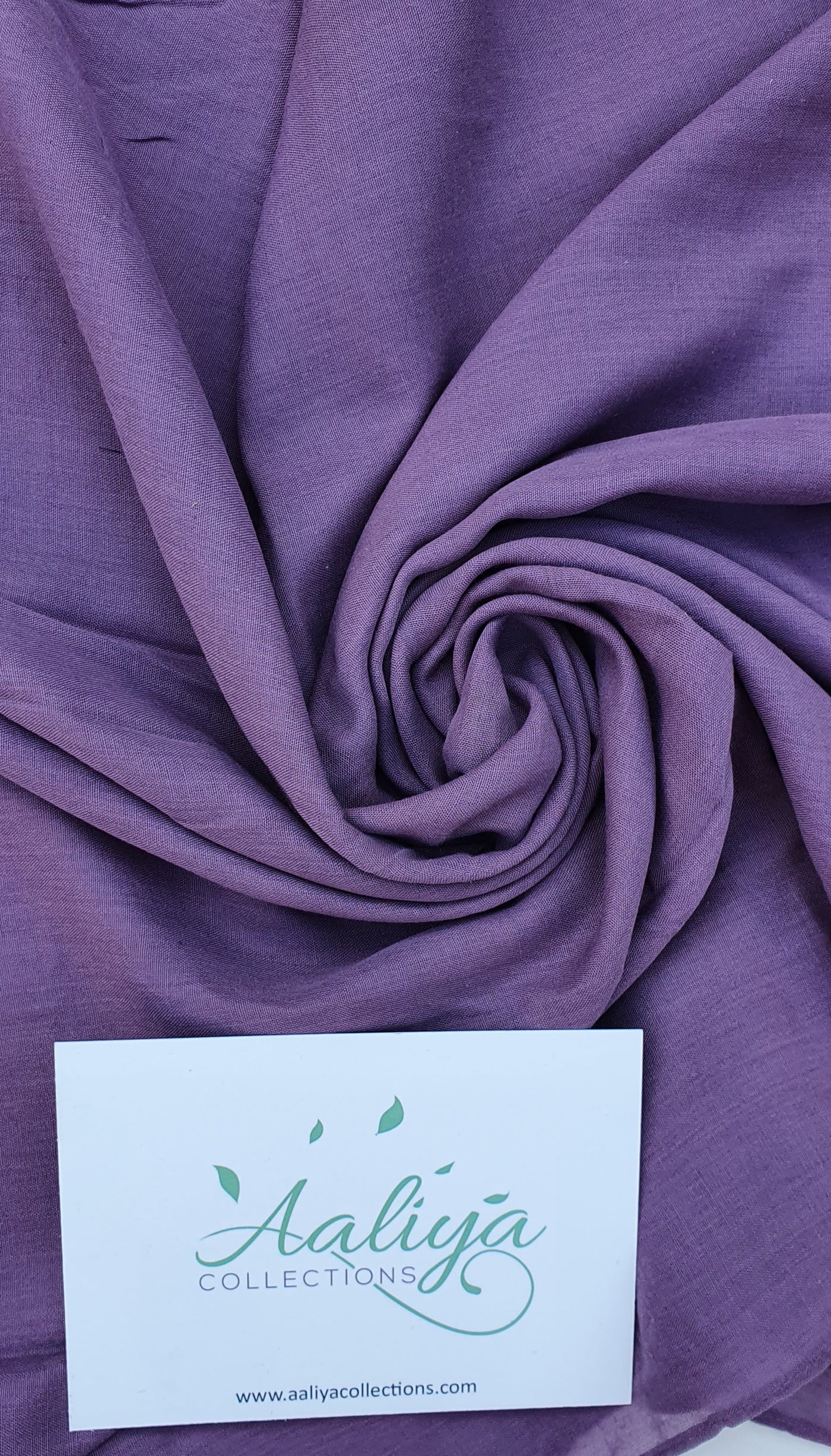 Aaliya Collections Cotton Linen Hijab - Plum