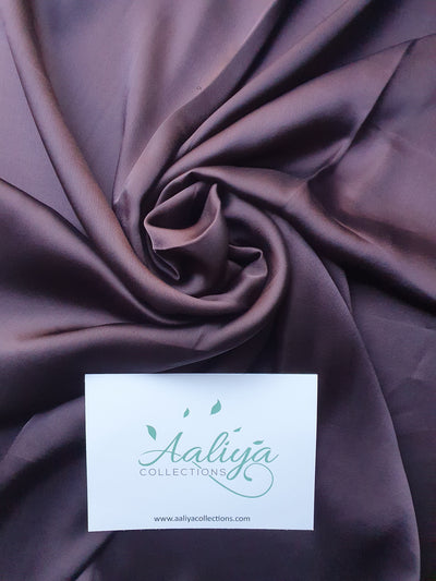 Aaliya Collections Plain Rayon Hijab Brown