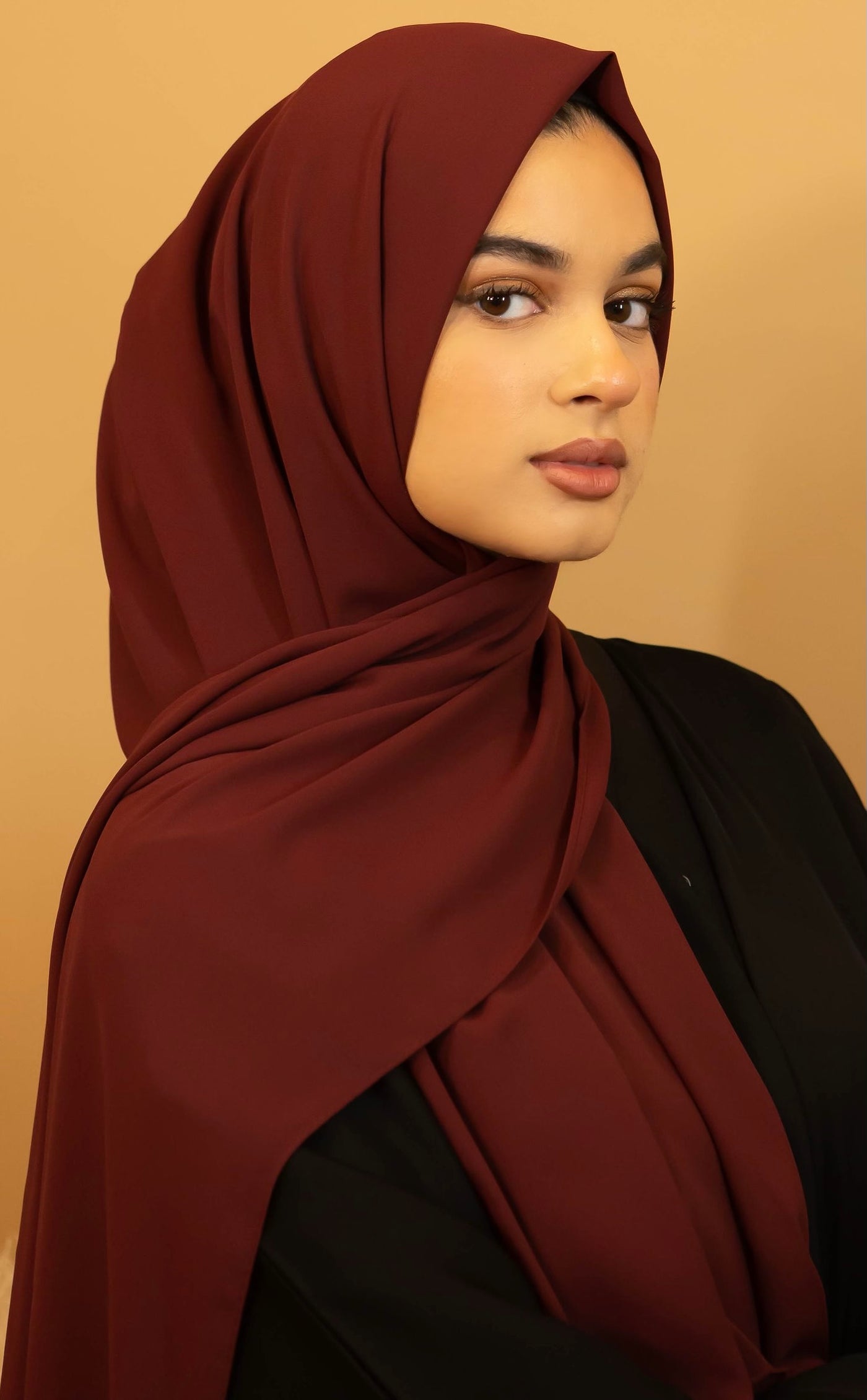 Aaliya Collections Premium Georgette Hijab - Maroon