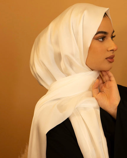 Aaliya Collections Rayon Hijab - White