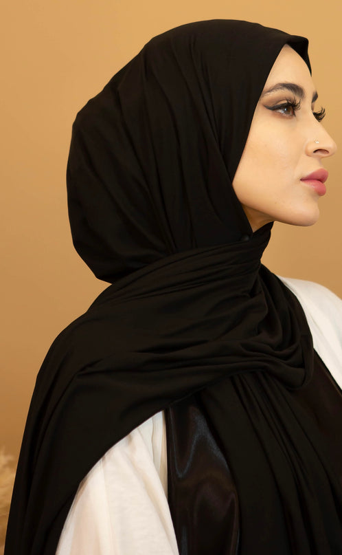 AALIYA COLLECTIONS JERSEY HIJAB IN BLACK