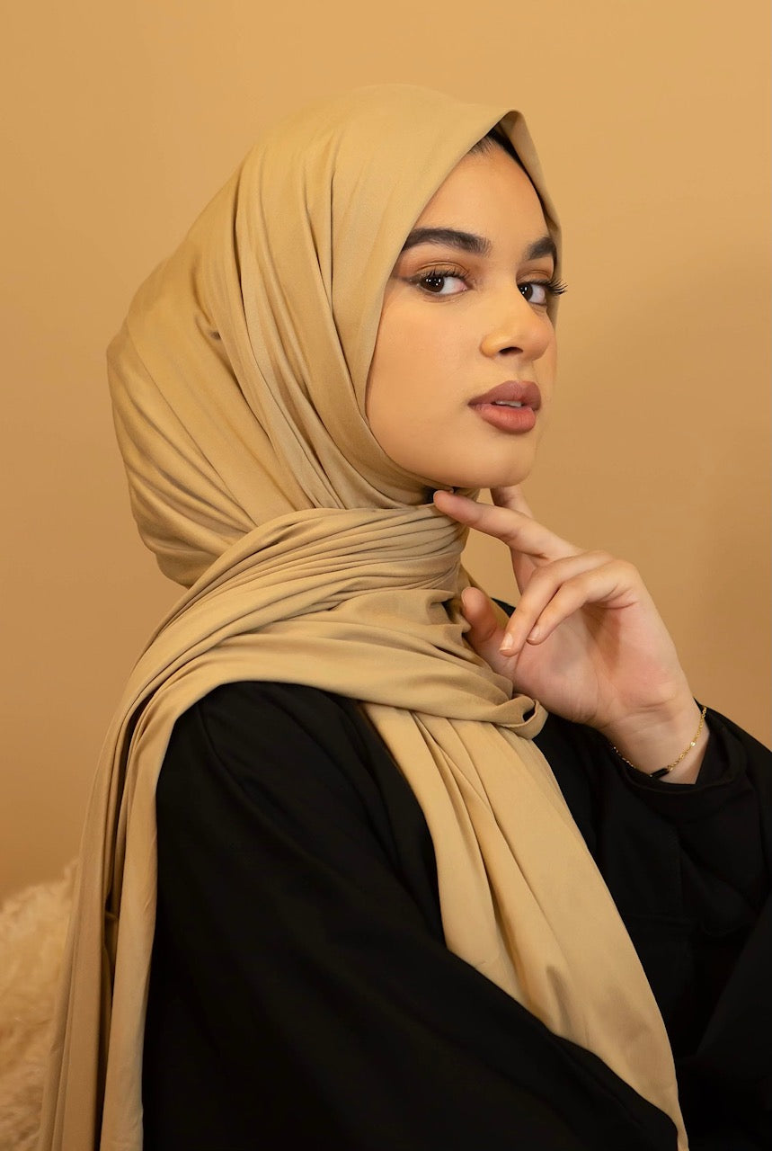 AALIYA COLLECTIONS JERSEY HIJAB IN BEIGE