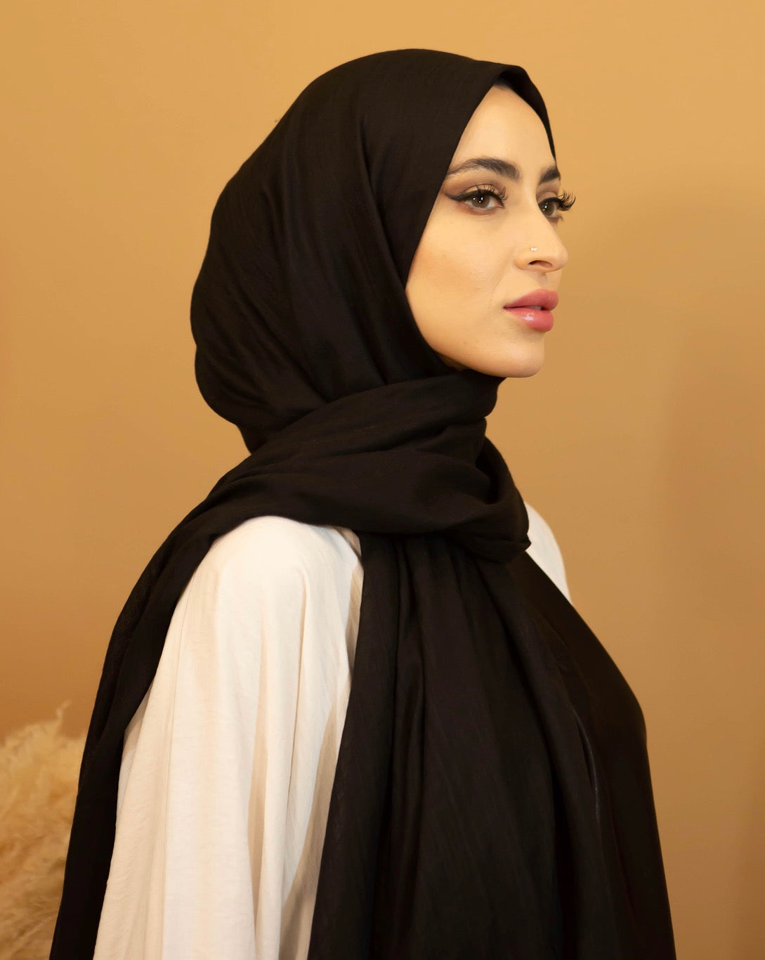 Aaliya Collections Cotton Hijab - Black