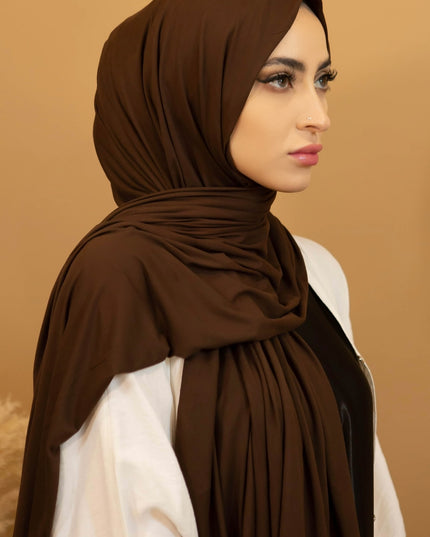 AALIYA COLLECTIONS JERSEY HIJAB IN CHOCOLATE